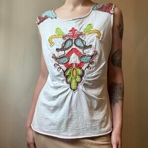 Unbranded Patchwork Western Style Tank Top